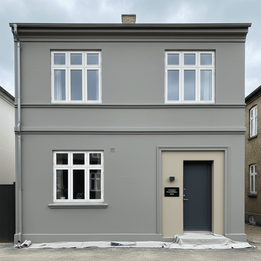 Completed exterior house painting project