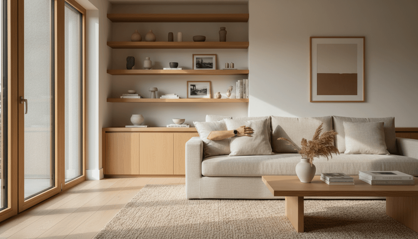 Completed apartment with freshly painted walls and trim in neutral tones